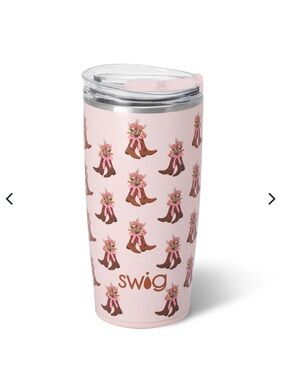Swig Pink Cowboy Boots Tumbler NWOT